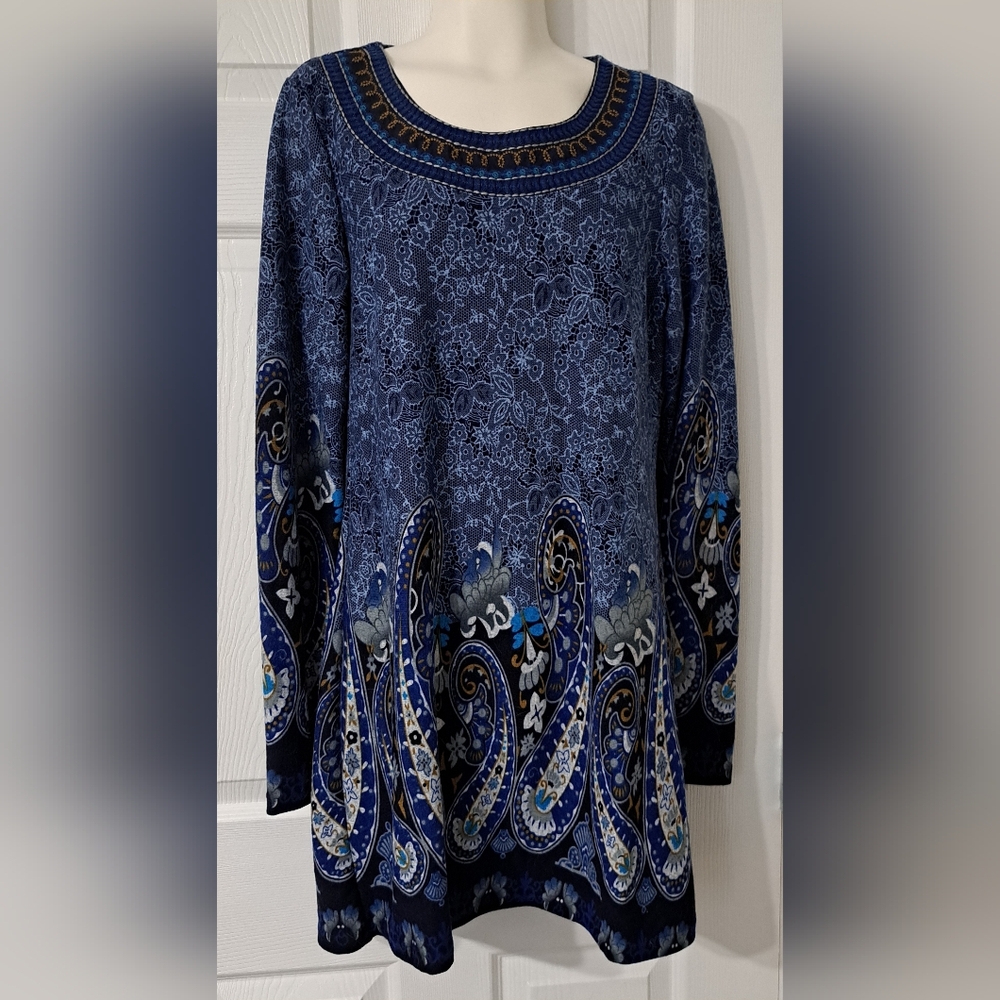 White Mark Blue Tunic/Dress